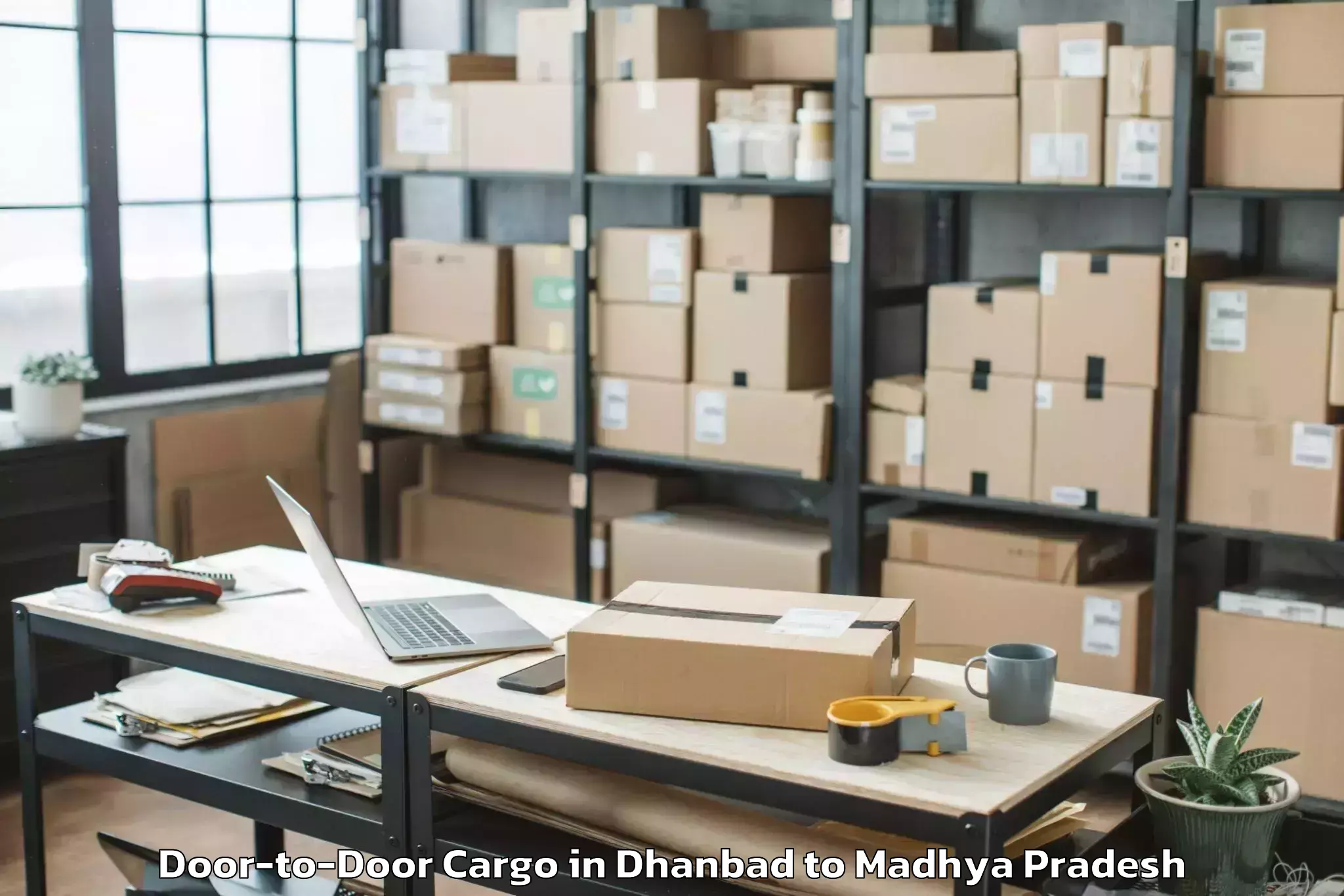 Easy Dhanbad to Vijayraghavgarh Door To Door Cargo Booking